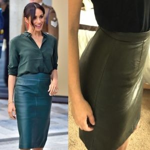 Cremieux | Faux leather green skirt Nordstrom